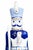 Vintage Hand-Painted Porcelain Hungarian Hussar Figurine in Blue and White, Hollóházi, 20th Century For Sale - Image 4 of 8