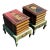 Pair of Vintage Faux Book Storage End Tables, Hollywood Regency Coastal For Sale