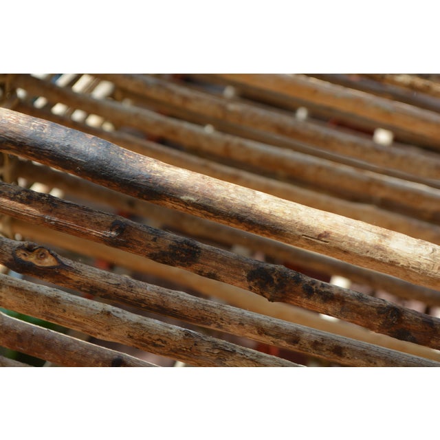 Vintage Rustic Twig Wood & Rawhide Arched Wall or Floor Shelf Shelving For Sale - Image 14 of 14