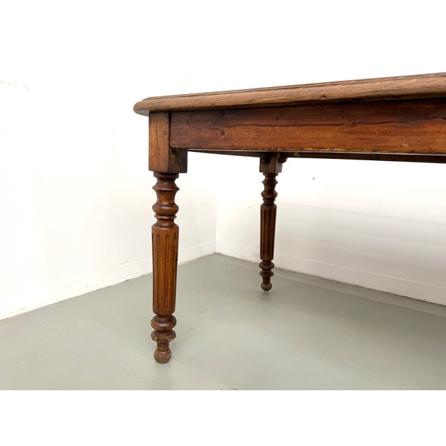 Oak Table with Turned Legs, 1900 For Sale - Image 9 of 18