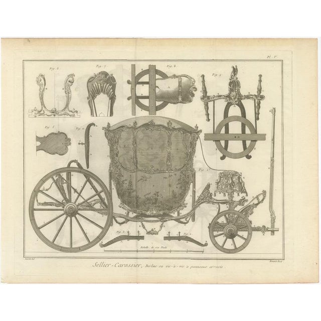 Rococo French Rococo Berlin & Diable Carriage Engravings, 1771, Set of 2 For Sale - Image 3 of 13