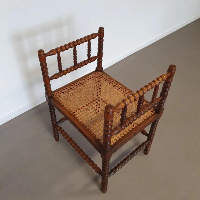Bobbin Bench and Chairs, Set of 4 For Sale - Image 4 of 14