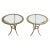 Round Gold Gilt Brass Side Tables, circa 1970 - A Pair For Sale - Image 13 of 13