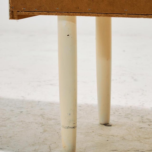 White Painted Nightstand with Three Drawers For Sale - Image 16 of 18