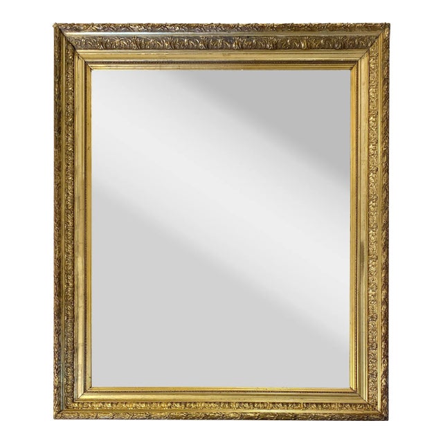 Large Louis XVI Style Giltwood Mirror For Sale