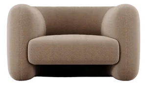 Jacob Armchair in Fabric Boucle Beige by Collector Studio
