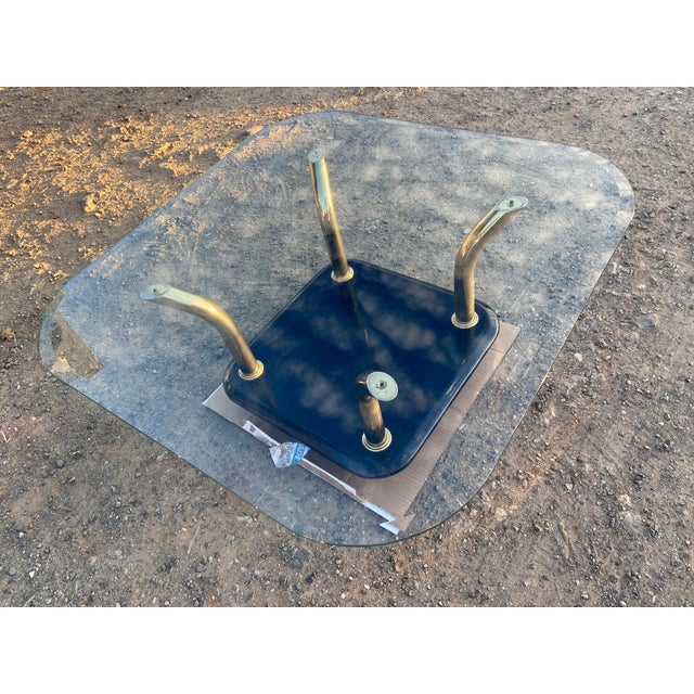Vintage Postmodern Karl Springer Style Brass Tusks Coffee Cocktail Table MCM For Sale - Image 13 of 18