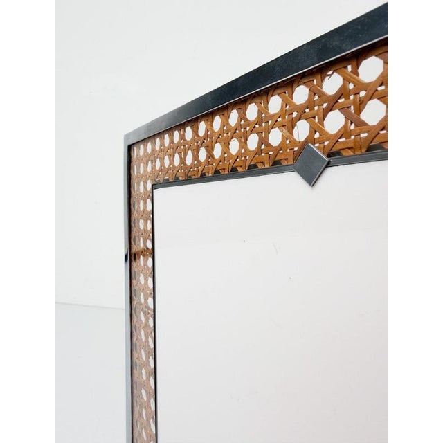 Picture Frame in Acrylic Glass, Cane Webbing and Chrome in the style of Christian Dior, 1970s For Sale - Image 13 of 18