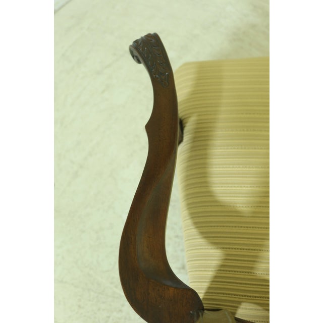 1990s Set of 8 Georgian Mahogany Ribbon Back Dining Room Chairs For Sale - Image 5 of 13