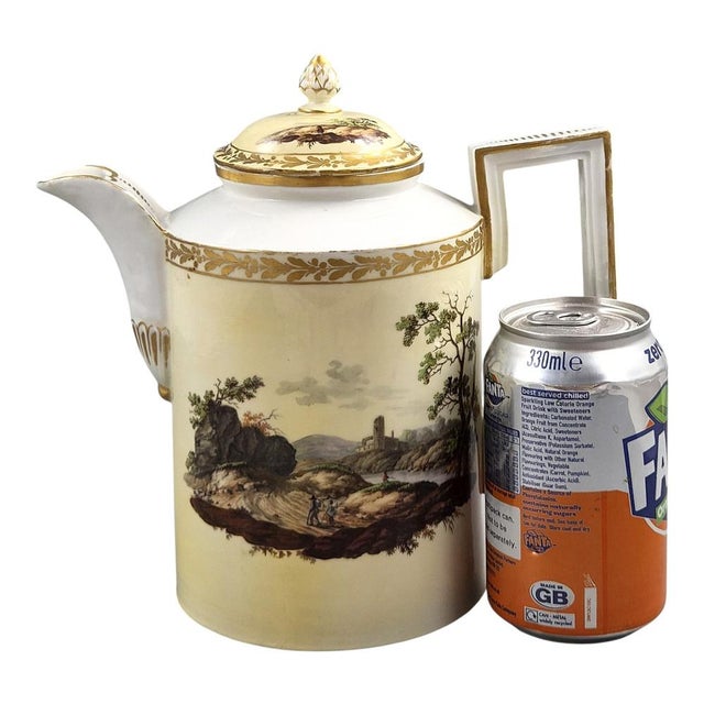 Thuringia Porcelain Coffee Pot with Landscapes from Limbach, 1780s For Sale - Image 13 of 14
