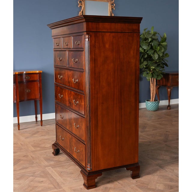 Chippendale Mahogany Tall Chest by Niagara Furniture For Sale - Image 4 of 14