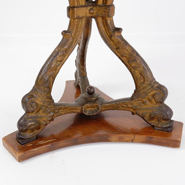 Antique Black Stained Oak Chair For Sale - Image 9 of 16