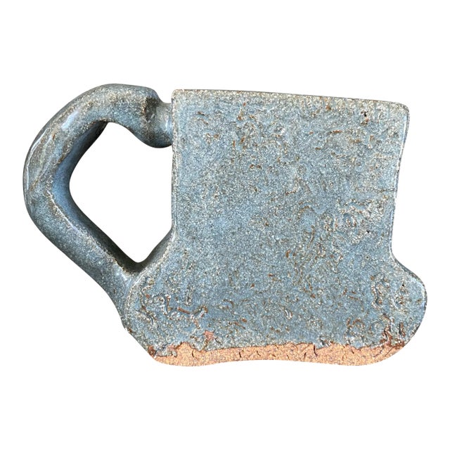 Vintage Studio Art Pottery Piece With Handle For Sale