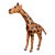 Hand-Carved Painted Wooden Giraffe Sculpture With Black Markings. For Sale