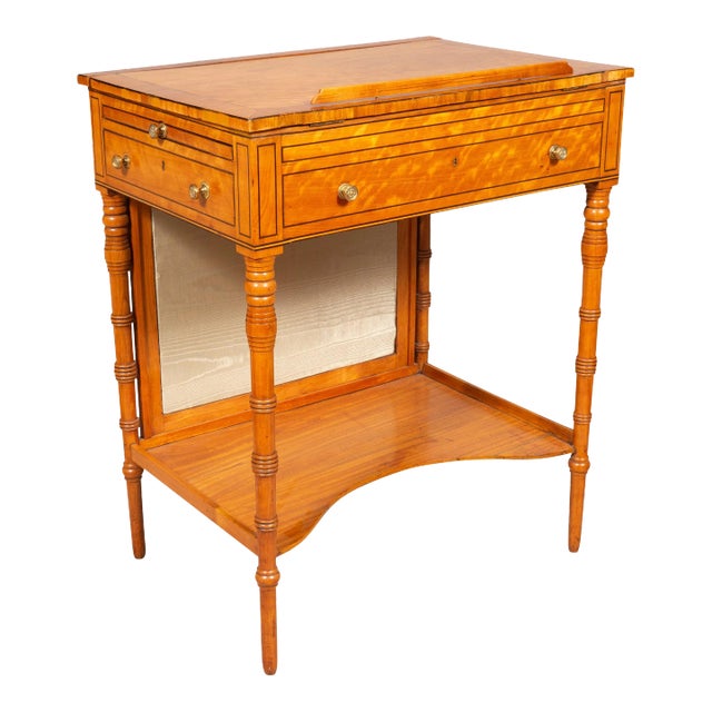 George III Satinwood And Tulipwood Work Table For Sale