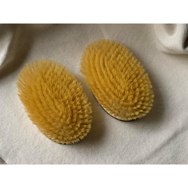 Pair of American Sterling Silver Monogrammed Clothes Brushes, - Gentleman's Elegance For your consideration... A pair of...