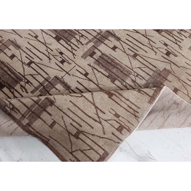 Mid 20th Century Doris Leslie Blau Art Deco Turkish Carpet by Zeki Müren For Sale - Image 5 of 9