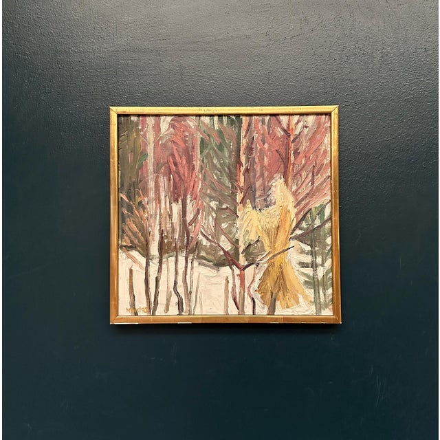 M. Niklas, Winter Landscape, 1960s, Oil on Canvas, Framed For Sale - Image 4 of 10