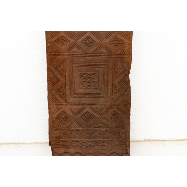 Beautifully Carved Nested Diamond Antique Door For Sale - Image 4 of 8