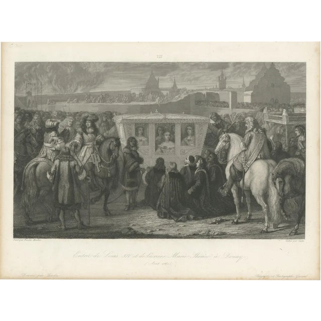 Entry of Louis XIV and Maria Theresa Into Douai, 1860, Paper For Sale