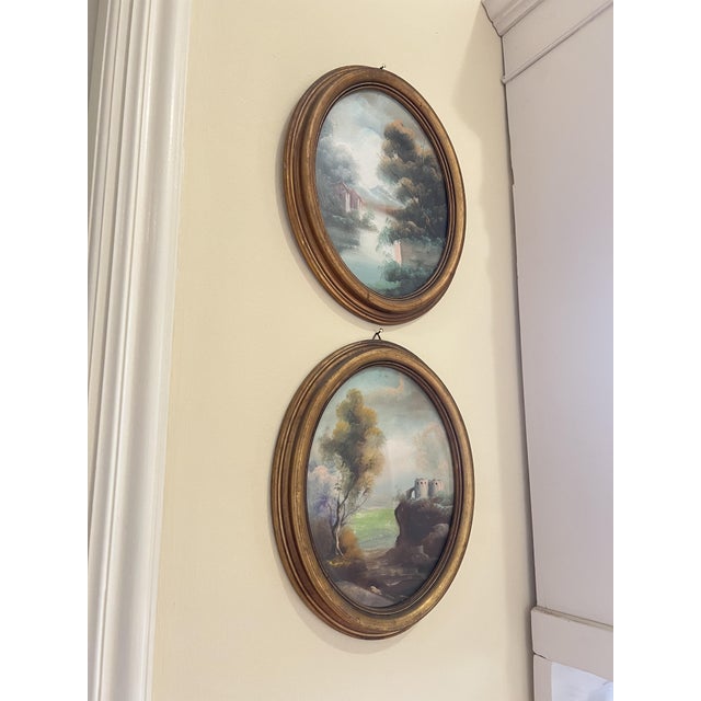 Untitled, 1950s, Oil & Wood, Set of 2 For Sale - Image 3 of 9