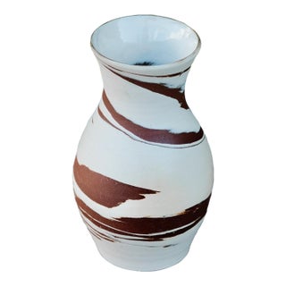 Marbled Stoneware Vase For Sale