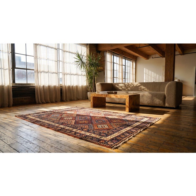 Antique Persian Kurdish Rug For Sale - Image 10 of 12