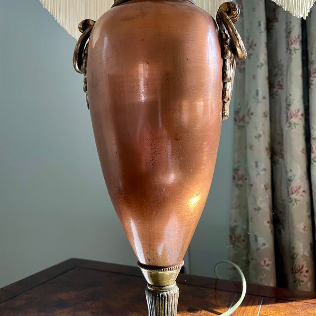 French Country 1970s French Bronze Marble Table Lamp For Sale - Image 3 of 12