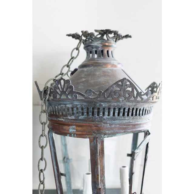 French 19th Century French Copper Lanterns Newly Wired - a Pair For Sale - Image 3 of 17