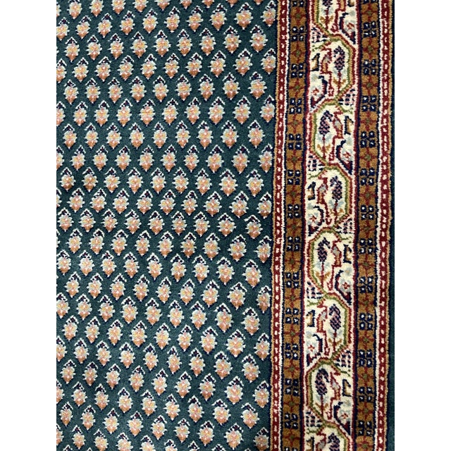 1990s Handwoven Persian Design Indian Rug - 2'7" X 19'4"