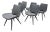 Control Brand Modern Felt Dining Chairs, Set of Six For Sale