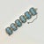 1920s Antique Art Deco Art Nouveau Blue Glass & Silver Tone Clasp Cuff Bracelet, 7” For Sale - Image 4 of 13