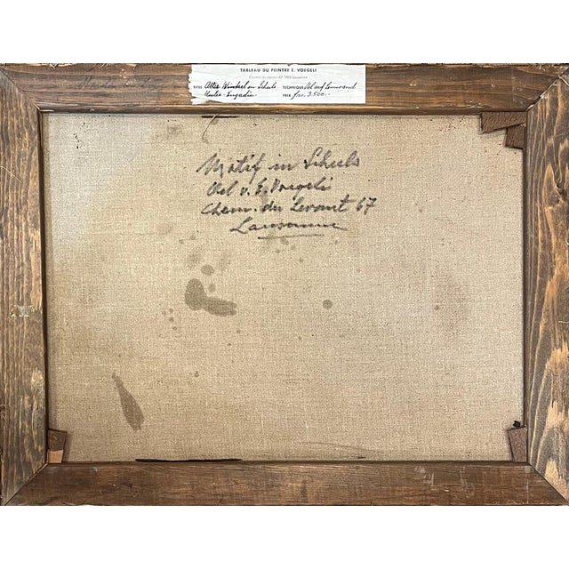 Ernest Voegeli, Old Corner in Schuls, Oil on Canvas For Sale - Image 9 of 11