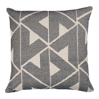 Schumacher Sierra 22" Pillow in Indigo For Sale