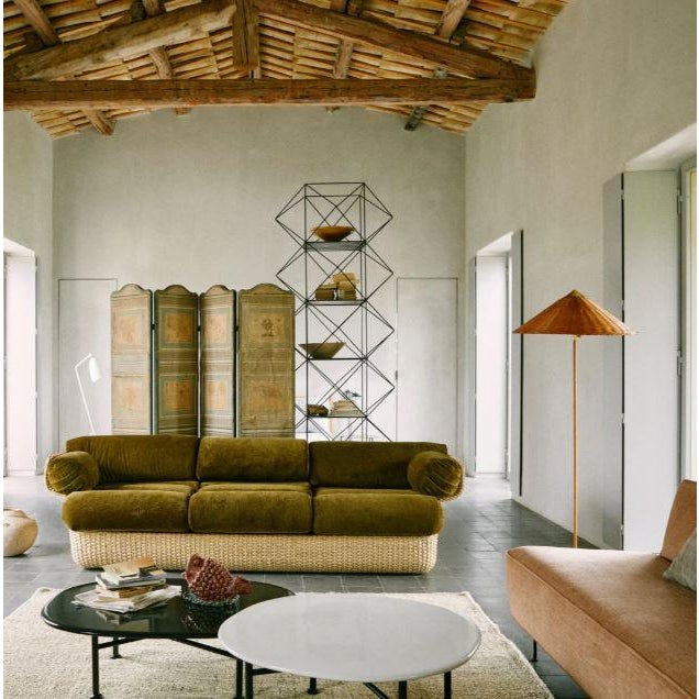 Mid-Century Modern 1935 Paavo Tynell Model 9602 Brass and Rattan Floor Lamp With Canvas Shade For Sale - Image 13 of 16