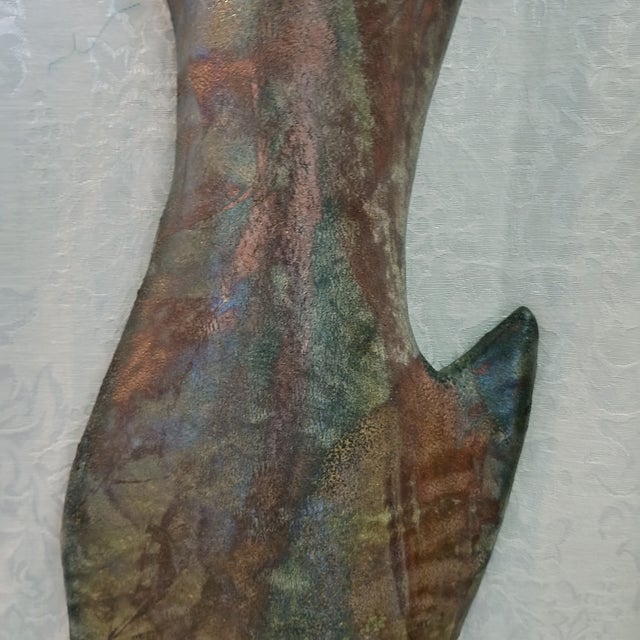 1980s Dalia Riesel Modernist Stylized Female Figurine Patinated Bronze Wall Sculpture - Ed. VI For Sale In Tampa - Image 6 of 18