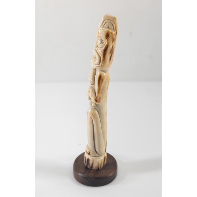 20th Century Native American Alaskan Inuit Indian Deer Antler Totem ...