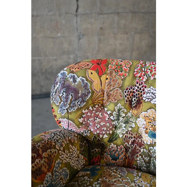 Accent Wing Chairs in Pierre Frey Les Soleil Pour Temoin, a Pair For Sale - Image 4 of 15