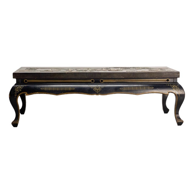 Vintage Chinese Lacquered Coffee Table, 1950s For Sale