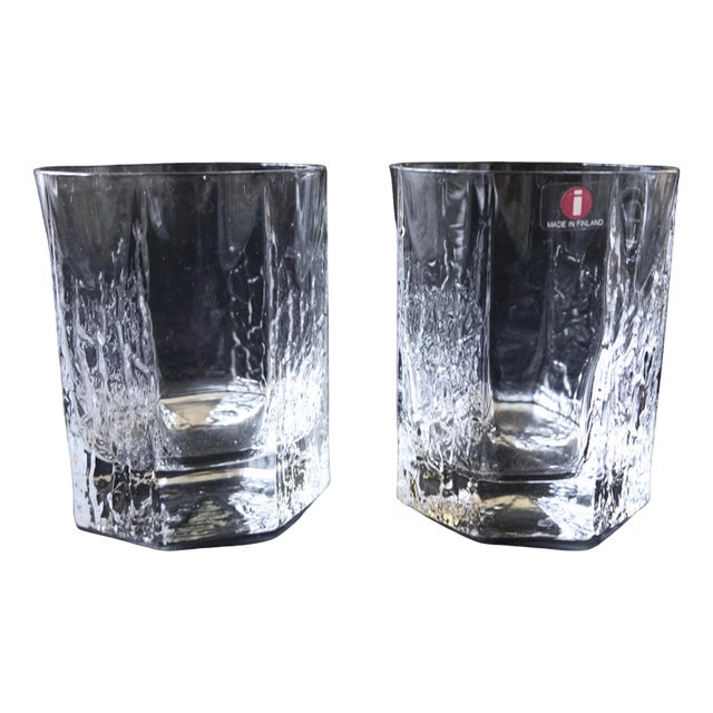 Vintage Katinka Whiskey Glasses from Iittala, Finland, 1980s, Set of 2 For Sale
