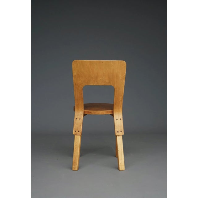 Brown Model 66 Side Chair by Alvar Aalto for Artek, 1940s For Sale - Image 8 of 10