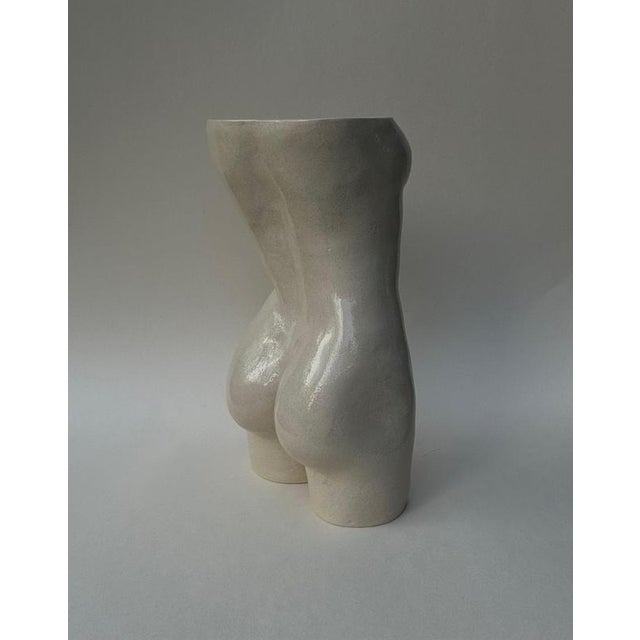 Era Accent Table in Glazed Stoneware by Thalia Dalecky For Sale - Image 4 of 6