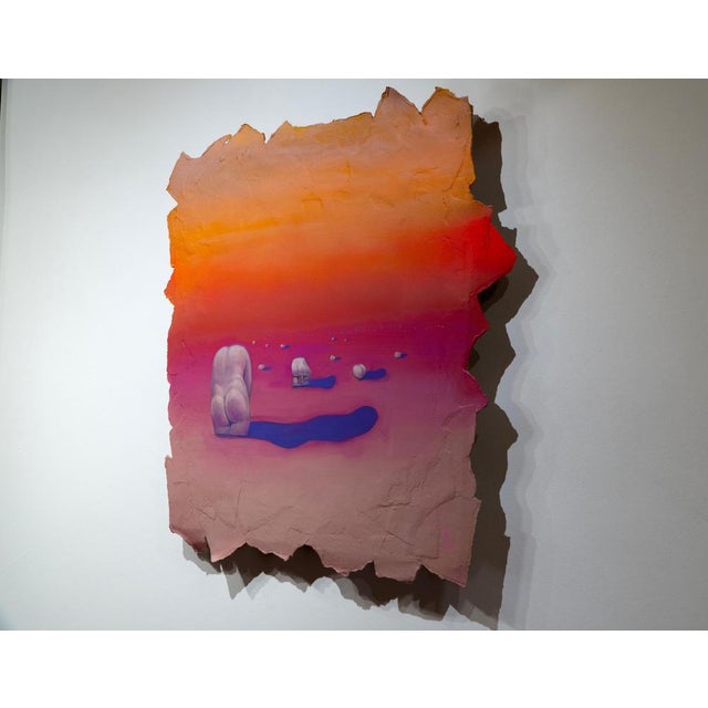 Gozo, Surreal Landscape with Classical Figure on Floating Paper, Fragments of Roma 2, 2025, Paper For Sale - Image 3 of 10