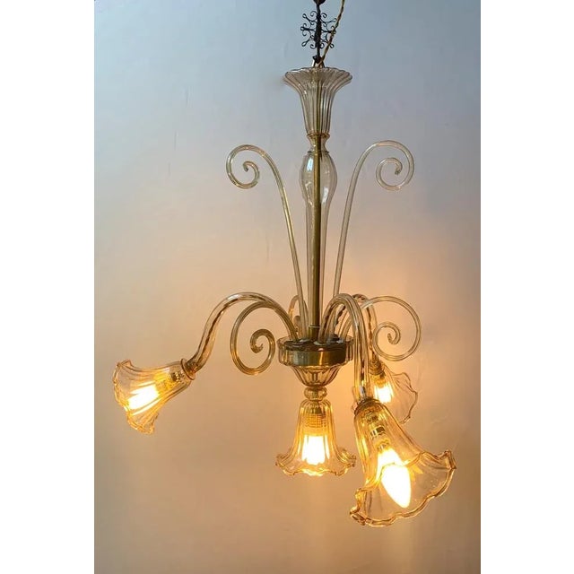 Venini Vintage Hanging Lamp in Murabo Glass from Chapelin Venini, 1930 For Sale - Image 4 of 8