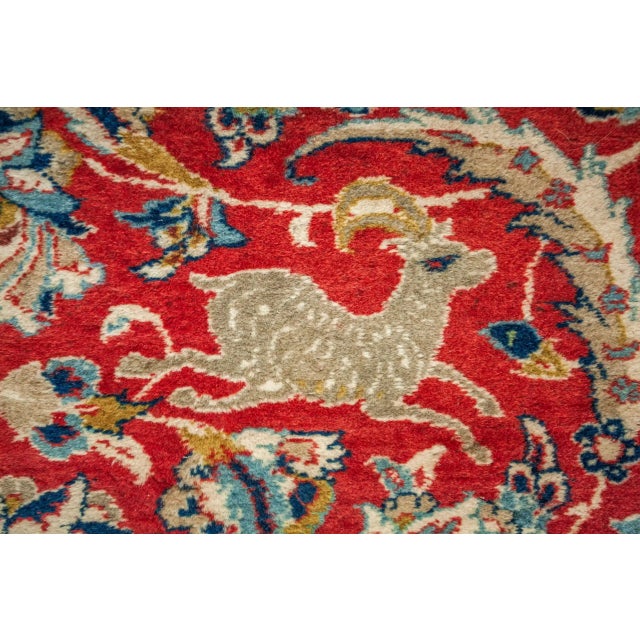 VIntage Middle Eastern Isfahan Rug For Sale - Image 6 of 11