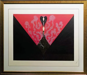 1980s Erte "Triumph of the Courtesan" Hand Signed & Numbered Serigraph Art, Framed