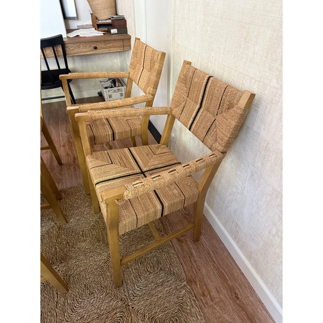 2010s Serena and Lily Carson Dining Chairs and Bench Set For Sale - Image 5 of 9