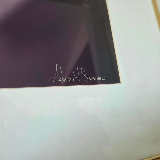 Glass Antonio M. Sanchez Signed Still Life Art | Gold Framed Contemporary Artwork For Sale - Image 7 of 8