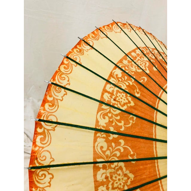 Vintage Chinese Asian Parasol Umbrella For Sale - Image 4 of 8