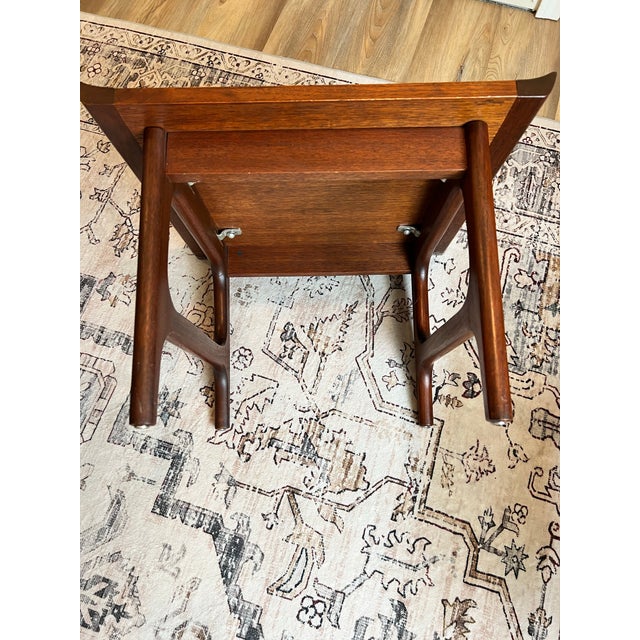 Wood Mid-Century Modern Japanese Teak Snack Tables For Sale - Image 7 of 11